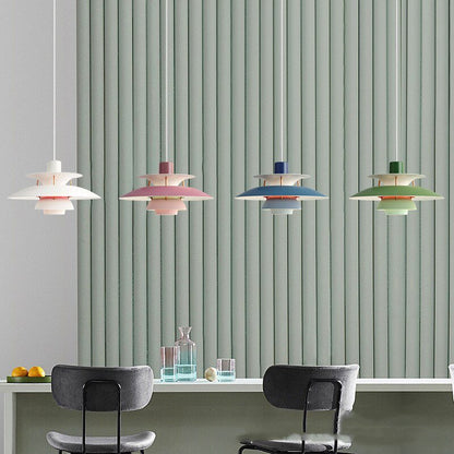 Colorful LED Umbrella Pendant Lights Fixtures - Querencian