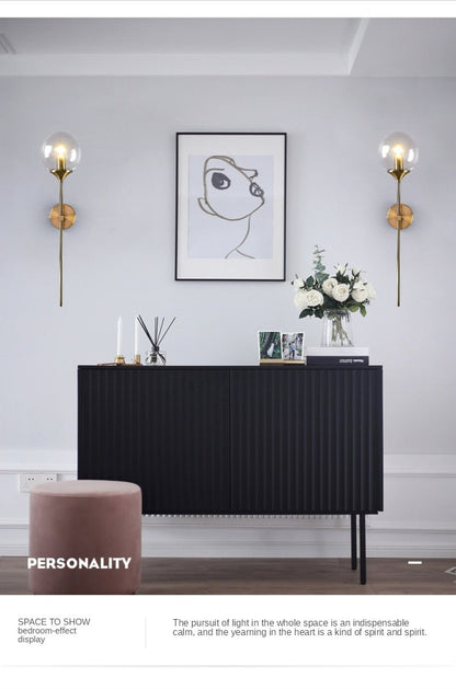 Creative Gold Glass Ball Wall Lamp - Querencian