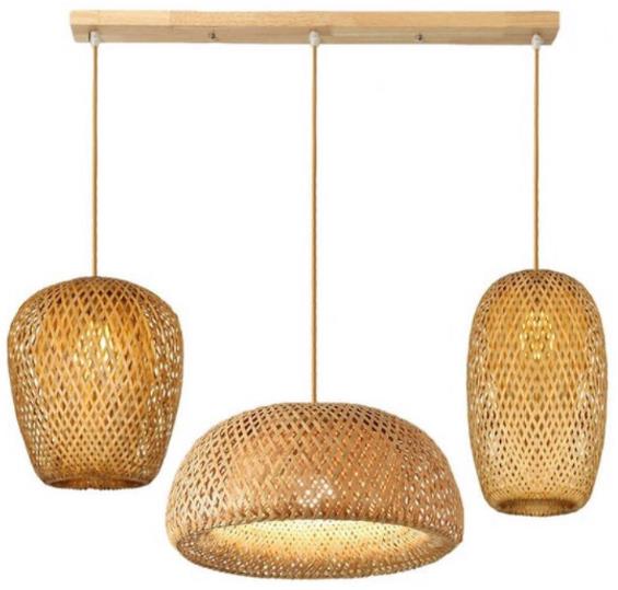 E27 Handmake Chinese Bamboo Loft Pendant Light - Querencian