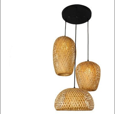 E27 Handmake Chinese Bamboo Loft Pendant Light - Querencian