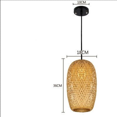 E27 Handmake Chinese Bamboo Loft Pendant Light - Querencian