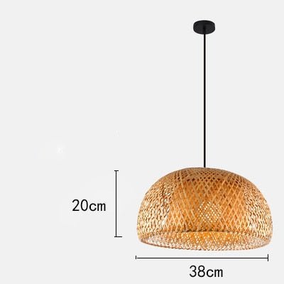 E27 Handmake Chinese Bamboo Loft Pendant Light - Querencian