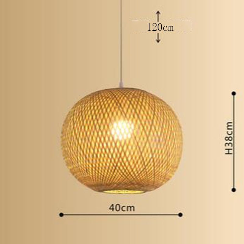 E27 Handmake Chinese Bamboo Loft Pendant Light - Querencian