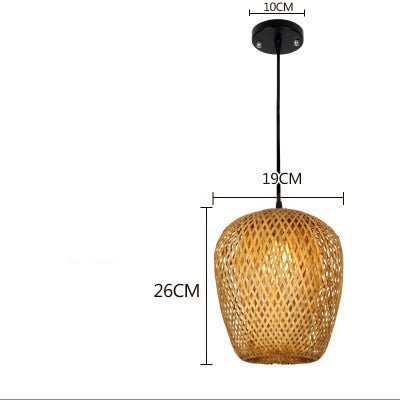 E27 Handmake Chinese Bamboo Loft Pendant Light - Querencian