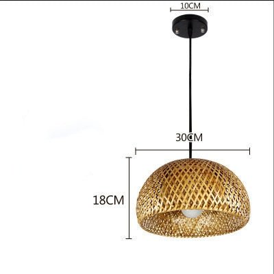 E27 Handmake Chinese Bamboo Loft Pendant Light - Querencian