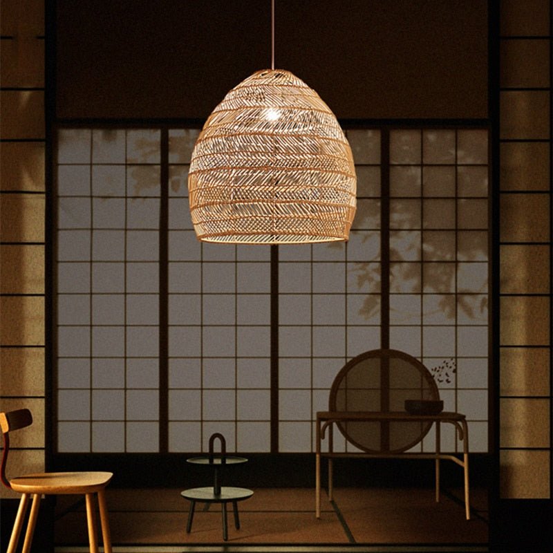 E27 Lighting Fixtures Chinese Style Rattan Light - Querencian