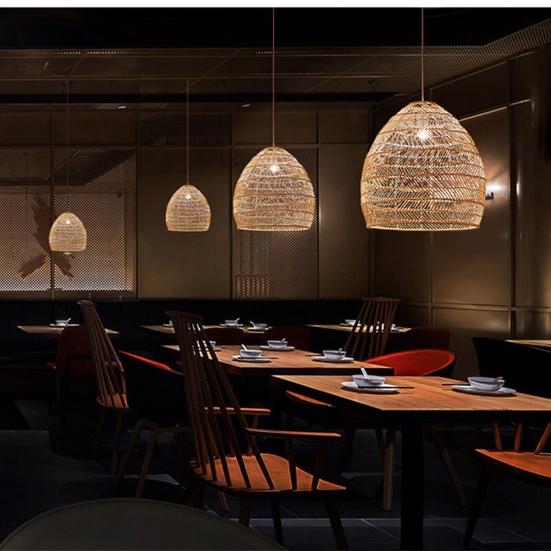 E27 Lighting Fixtures Chinese Style Rattan Light - Querencian