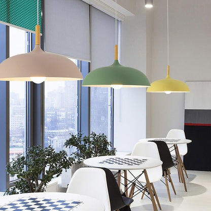 E27 Modern LED Iron Oak Pendant Lights - Querencian