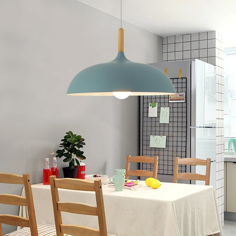 E27 Modern LED Iron Oak Pendant Lights - Querencian