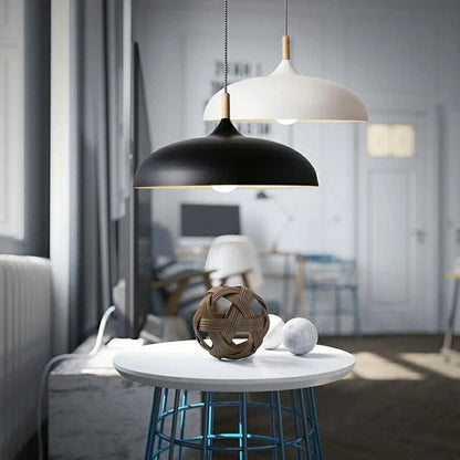 E27 Modern LED Iron Oak Pendant Lights - Querencian