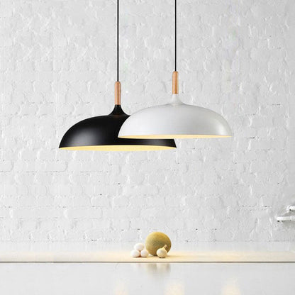E27 Modern LED Iron Oak Pendant Lights - Querencian