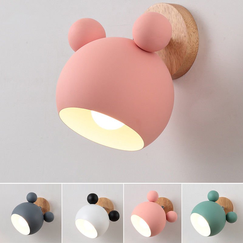 E27 Nordic Aluminum Mickey Sconce Wall Light - Querencian