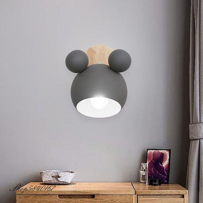 E27 Nordic Aluminum Mickey Sconce Wall Light - Querencian
