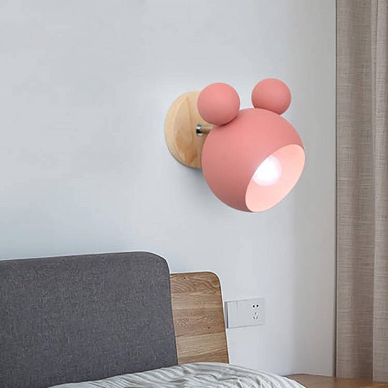 E27 Nordic Aluminum Mickey Sconce Wall Light - Querencian