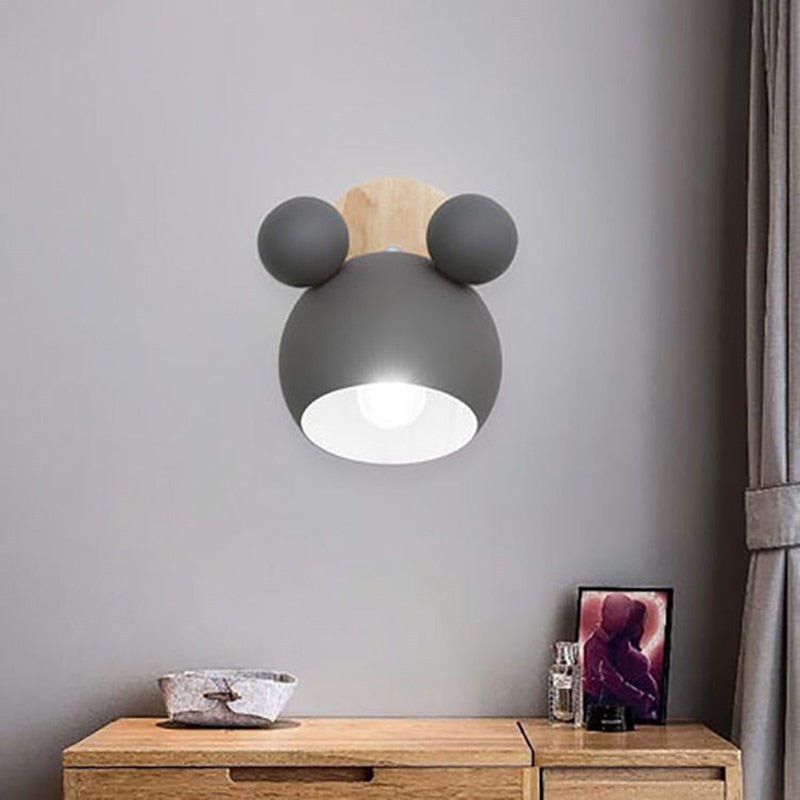 E27 Nordic Aluminum Mickey Sconce Wall Light - Querencian