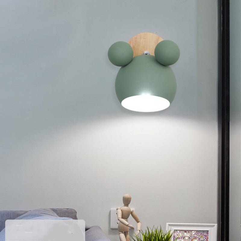 E27 Nordic Aluminum Mickey Sconce Wall Light - Querencian