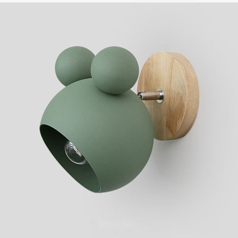 E27 Nordic Aluminum Mickey Sconce Wall Light - Querencian