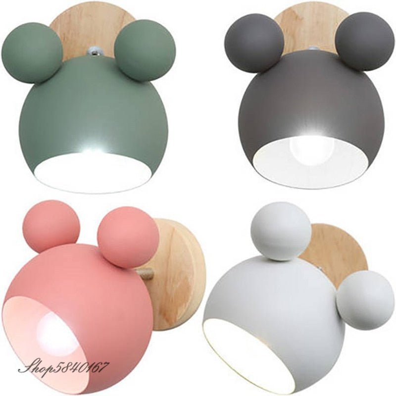 E27 Nordic Aluminum Mickey Sconce Wall Light - Querencian
