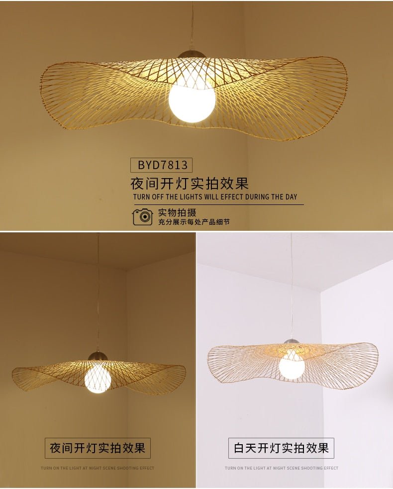 E27 Suspension Chinese Style Bamboo Pendant Lights - Querencian