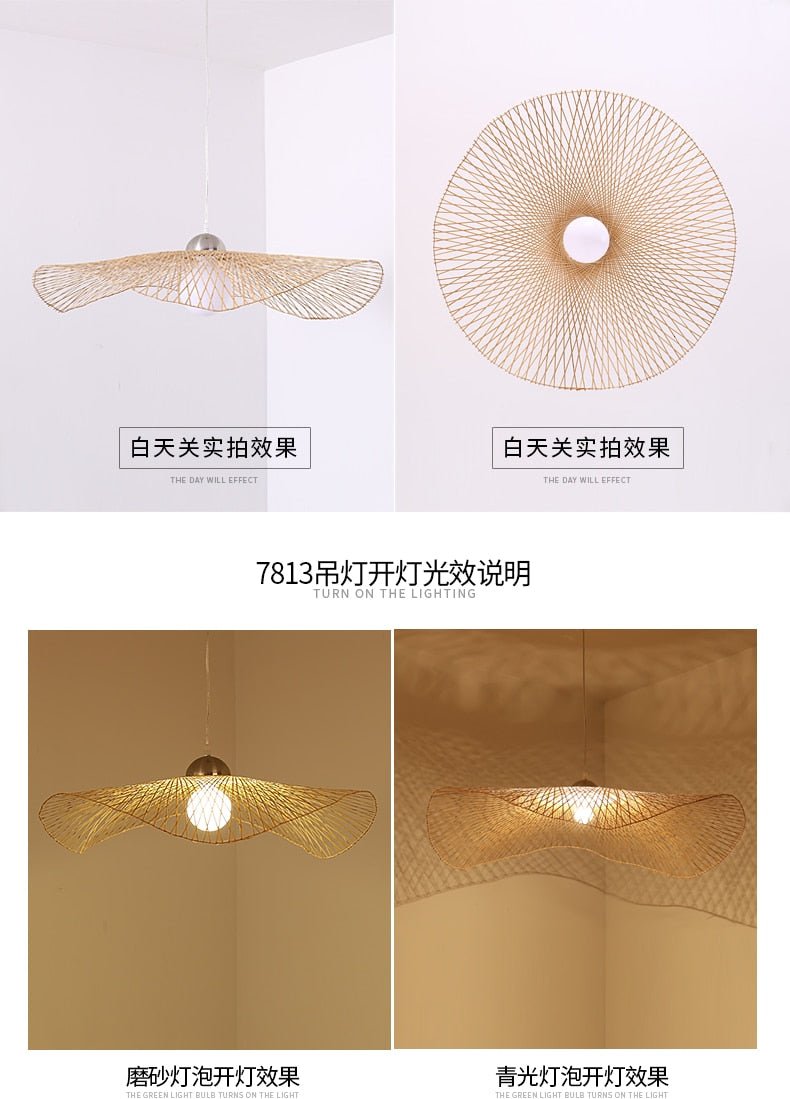 E27 Suspension Chinese Style Bamboo Pendant Lights - Querencian