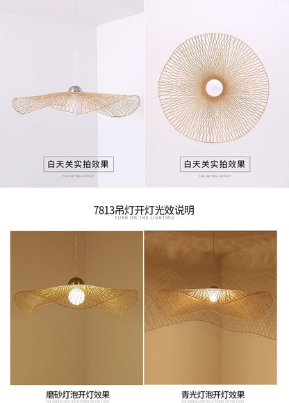 E27 Suspension Chinese Style Bamboo Pendant Lights - Querencian