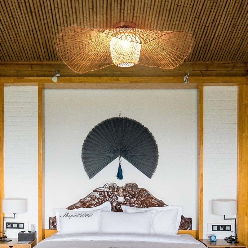 E27 Suspension Chinese Style Bamboo Pendant Lights - Querencian