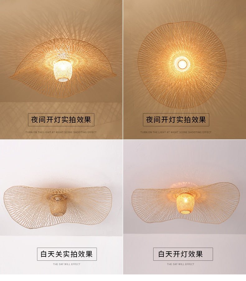 E27 Suspension Chinese Style Bamboo Pendant Lights - Querencian