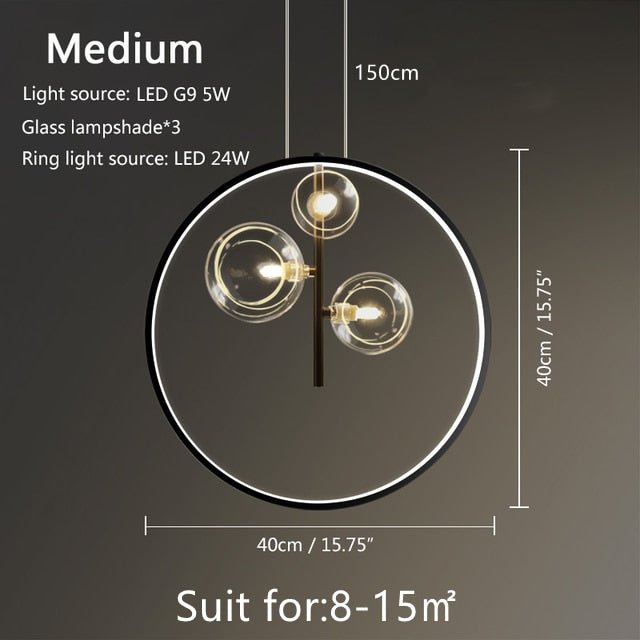 Glass Ball Chandelier Bubble Home Decoration Maison - Querencian