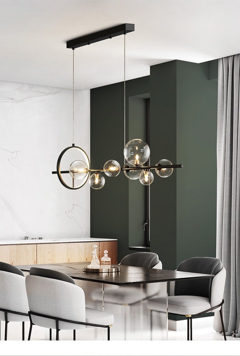 Glass Ball Chandelier Bubble Home Decoration Maison - Querencian
