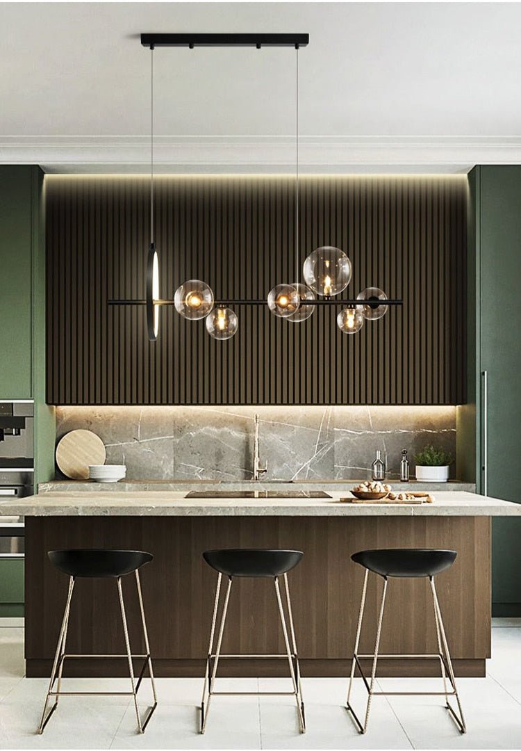 Glass Ball Chandelier Bubble Home Decoration Maison - Querencian