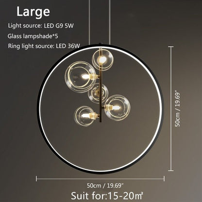 Glass Ball Chandelier Bubble Home Decoration Maison - Querencian