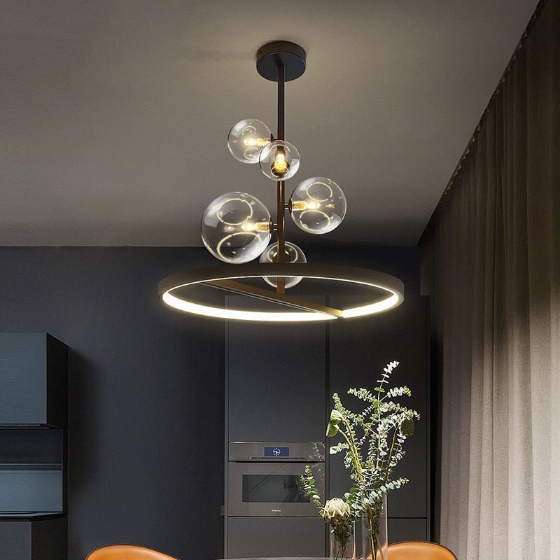 Glass Ball Chandelier Bubble Home Decoration Maison - Querencian