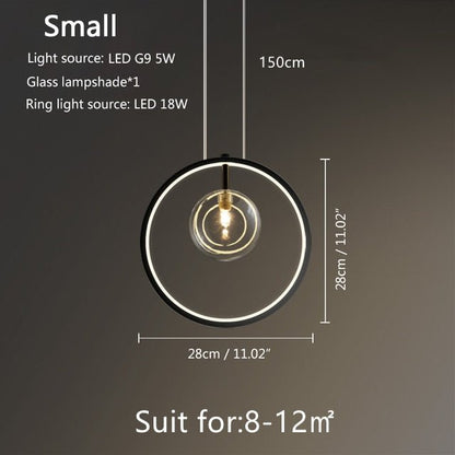 Glass Ball Chandelier Bubble Home Decoration Maison - Querencian