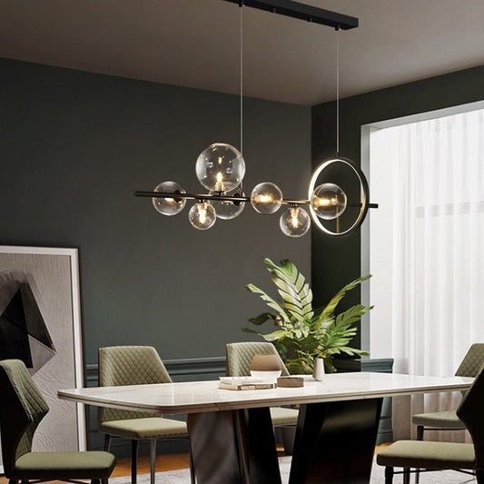 Glass Ball Chandelier Bubble Home Decoration Maison - Querencian