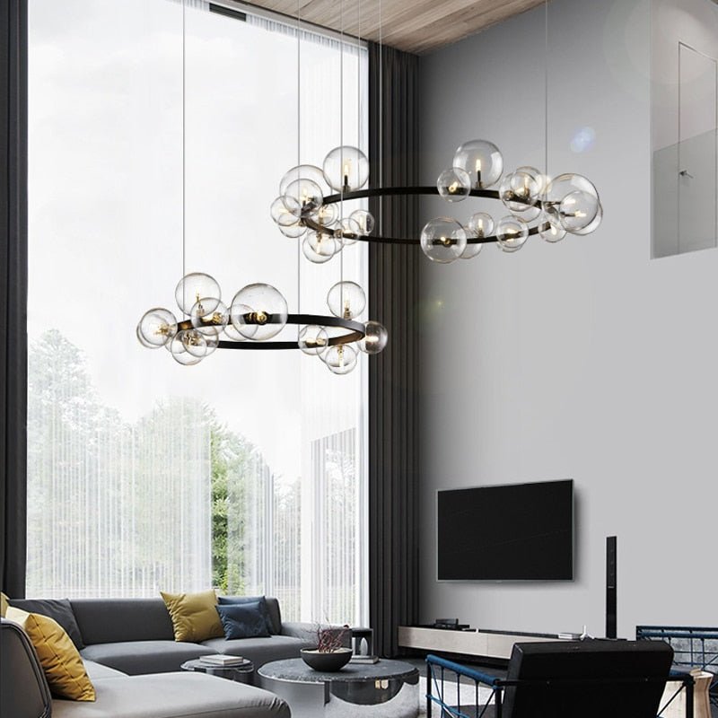 Glass Ball Chandelier Bubble Home Decoration Maison - Querencian
