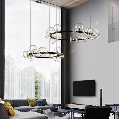 Glass Ball Chandelier Bubble Home Decoration Maison - Querencian