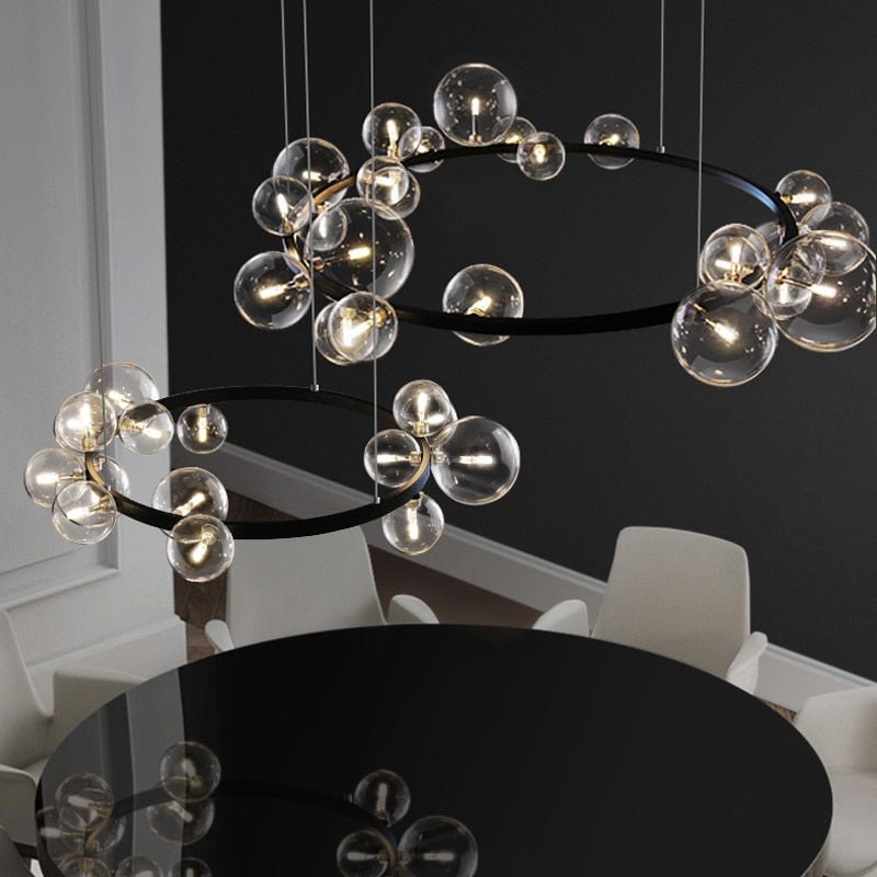 Glass Ball Chandelier Bubble Home Decoration Maison - Querencian