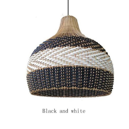 Hand-woven E27 Suspension Rattan Pendant Lights - Querencian