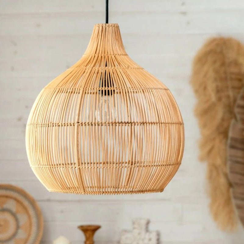 Hand-woven E27 Suspension Rattan Pendant Lights - Querencian
