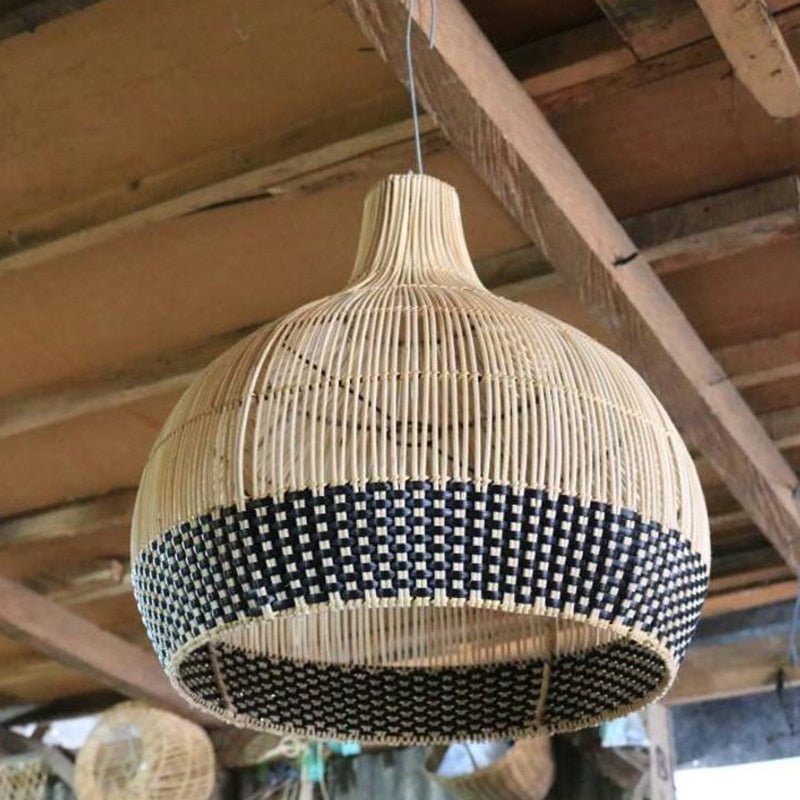 Hand-woven E27 Suspension Rattan Pendant Lights - Querencian