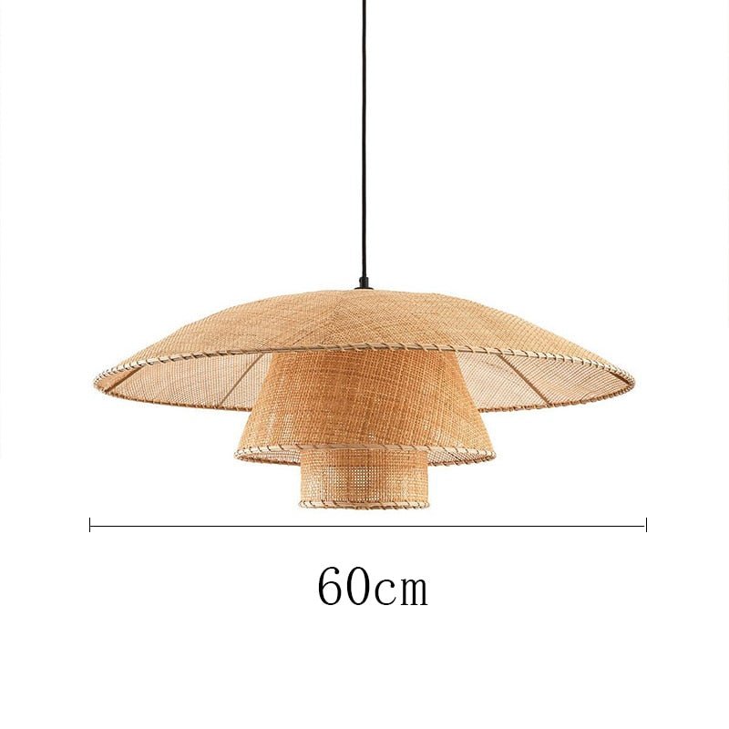 Handmade Vintage Rattan Loft Suspension Lamp - Querencian