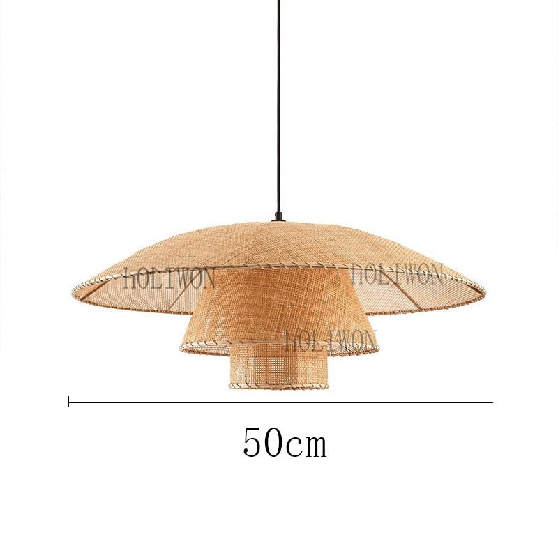 Handmade Vintage Rattan Loft Suspension Lamp - Querencian