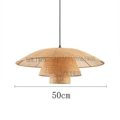 Handmade Vintage Rattan Loft Suspension Lamp - Querencian
