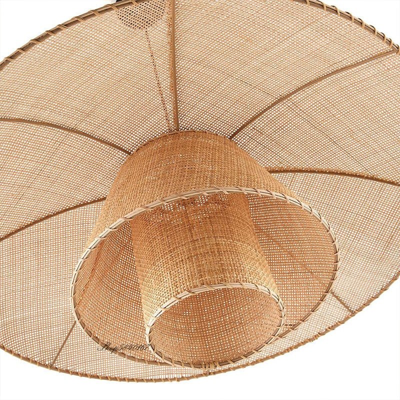 Handmade Vintage Rattan Loft Suspension Lamp - Querencian