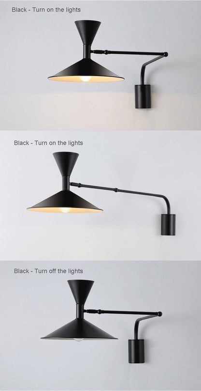 Industrial Mounted Swing Arm Wall Light - Querencian
