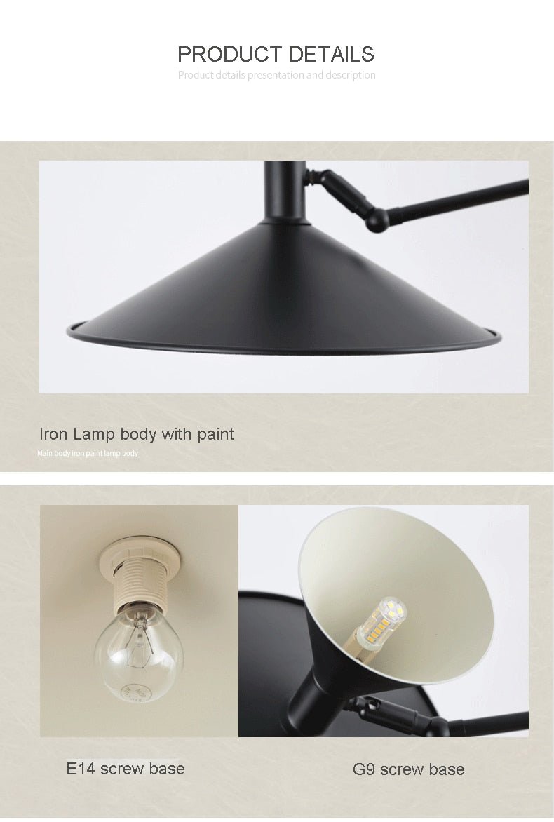 Industrial Mounted Swing Arm Wall Light - Querencian