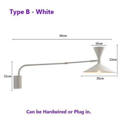Industrial Mounted Swing Arm Wall Light - Querencian
