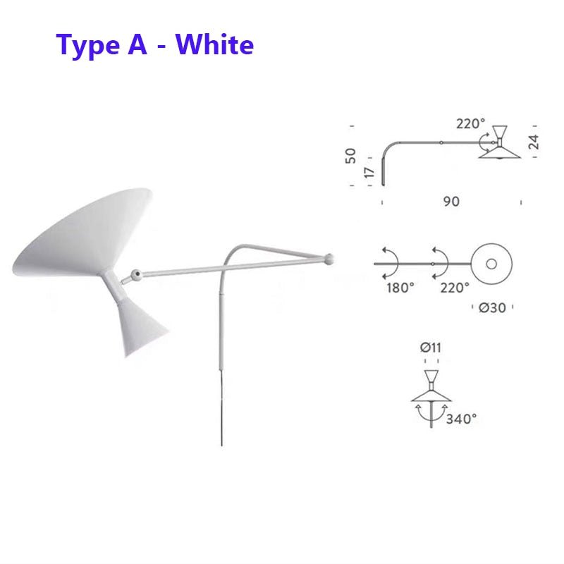 Industrial Mounted Swing Arm Wall Light - Querencian