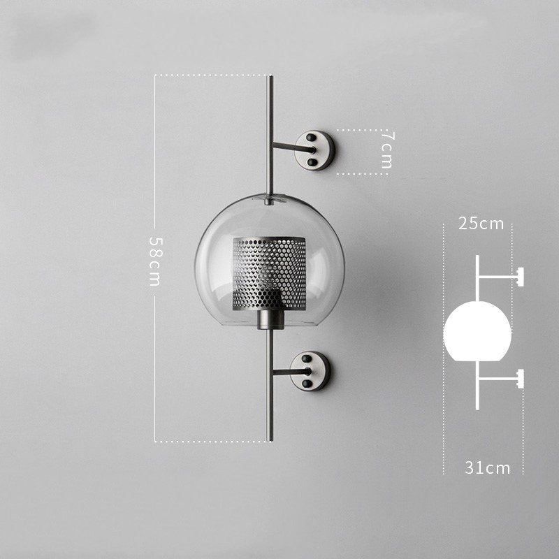 Industrial Retro Loft Wind Grid Wall Lamp - Querencian
