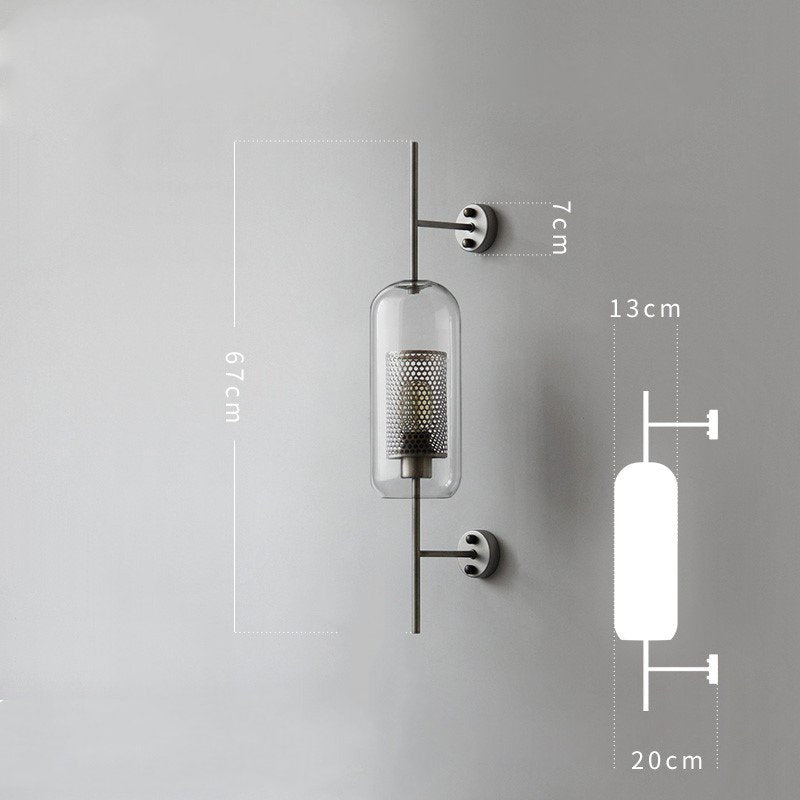 Industrial Retro Loft Wind Grid Wall Lamp - Querencian